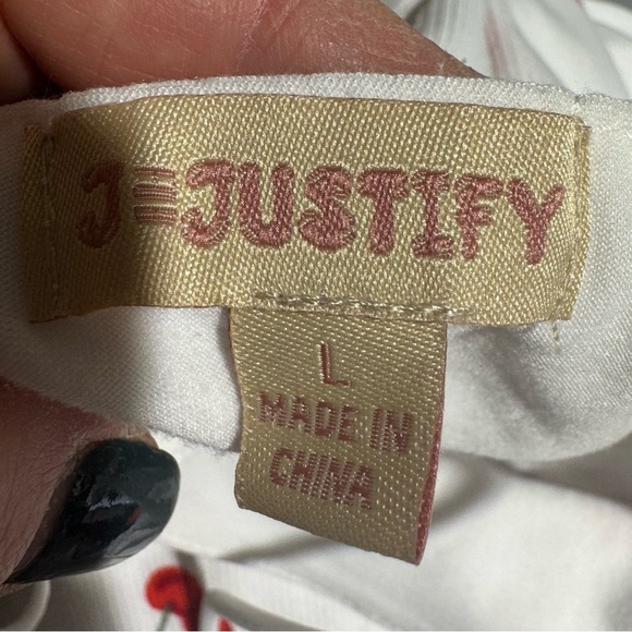 J‎ For Justify White Cherry Sleeveless Maxi Dress Size Large Novelty Coquette - Picture 3 of 10